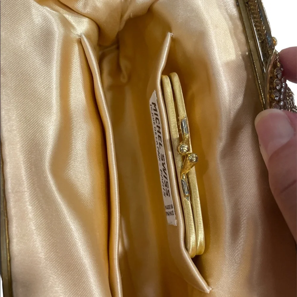 Vintage Gold Beaded Purse - Michel Swiss - Picture 5 of 12